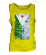 Djibouti Grunge Flag Mens Vest