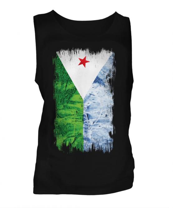 Djibouti Grunge Flag Mens Vest
