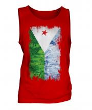 Djibouti Grunge Flag Mens Vest