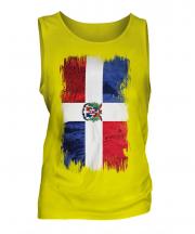 Dominican Republic Grunge Flag Mens Vest