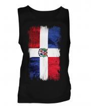 Dominican Republic Grunge Flag Mens Vest