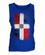 Dominican Republic Grunge Flag Mens Vest