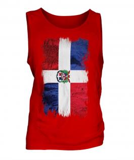 Dominican Republic Grunge Flag Mens Vest
