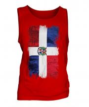 Dominican Republic Grunge Flag Mens Vest