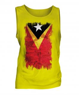 East Timor Grunge Flag Mens Vest