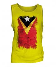 East Timor Grunge Flag Mens Vest