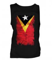 East Timor Grunge Flag Mens Vest