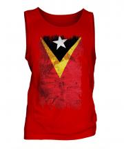 East Timor Grunge Flag Mens Vest