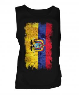 Ecuador Grunge Flag Mens Vest