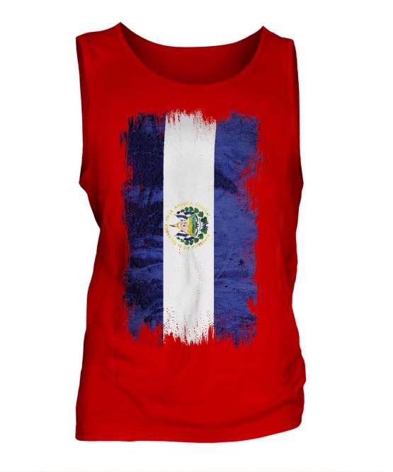 El Salvador Grunge Flag Mens Vest