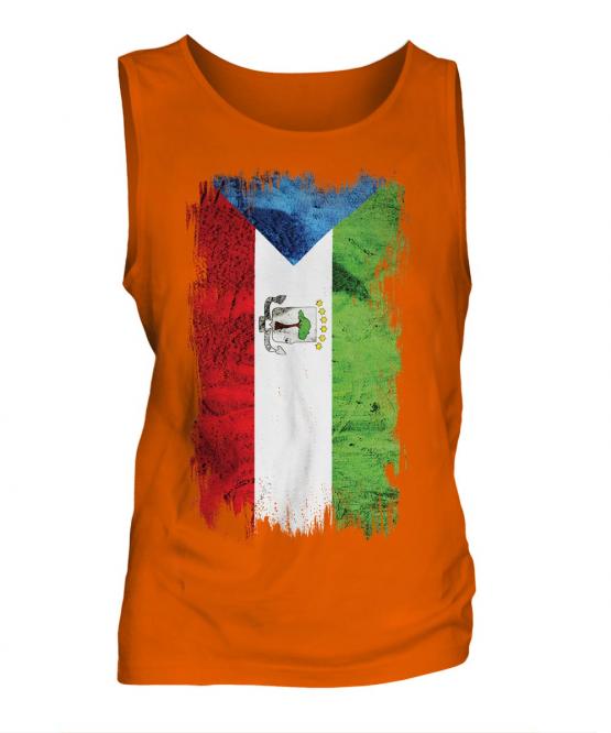 Equatorial Guinea Grunge Flag Mens Vest