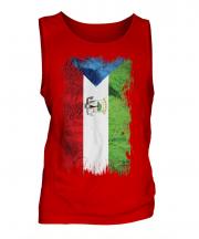 Equatorial Guinea Grunge Flag Mens Vest