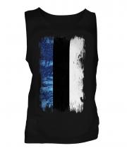 Estonia Grunge Flag Mens Vest