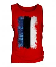 Estonia Grunge Flag Mens Vest