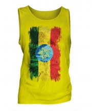 Ethiopa Grunge Flag Mens Vest