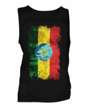 Ethiopa Grunge Flag Mens Vest