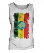 Ethiopa Grunge Flag Mens Vest