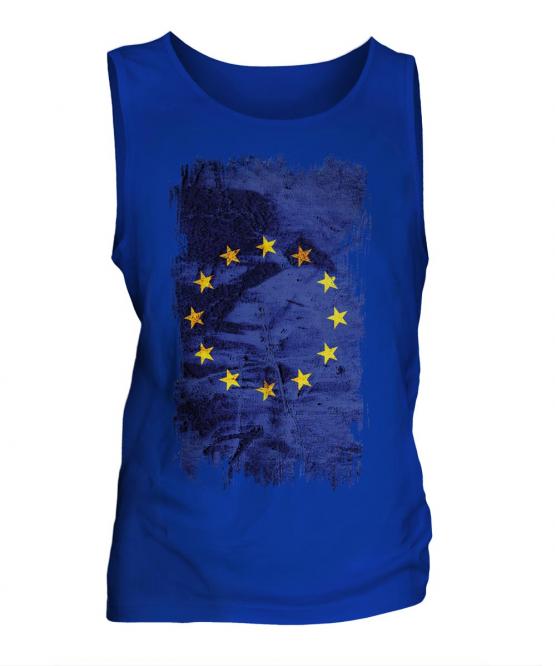 European Union Grunge Flag Mens Vest