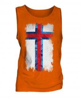 Faroe Islands Grunge Flag Mens Vest