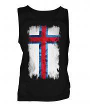 Faroe Islands Grunge Flag Mens Vest