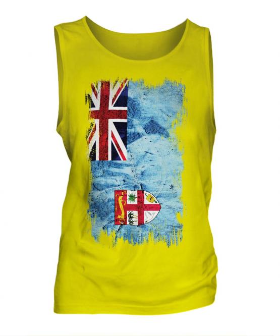 Fiji Grunge Flag Mens Vest