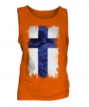 Finland Grunge Flag Mens Vest