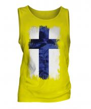 Finland Grunge Flag Mens Vest
