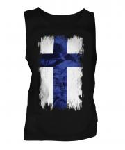 Finland Grunge Flag Mens Vest