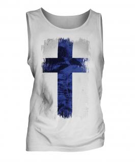 Finland Grunge Flag Mens Vest