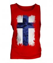 Finland Grunge Flag Mens Vest