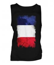 France Grunge Flag Mens Vest