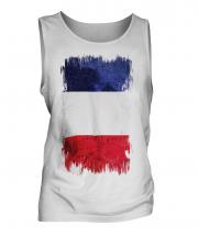 France Grunge Flag Mens Vest