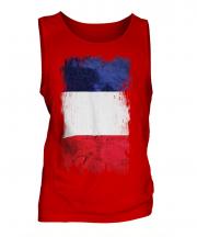 France Grunge Flag Mens Vest