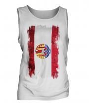 French Polynesia Grunge Flag Mens Vest