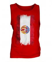 French Polynesia Grunge Flag Mens Vest