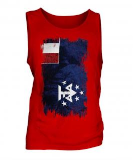 French Southern And Antarctic Lands Grunge Flag Mens Vest