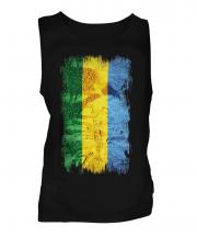 Gabon Grunge Flag Mens Vest