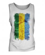 Gabon Grunge Flag Mens Vest