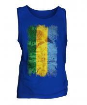 Gabon Grunge Flag Mens Vest