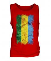 Gabon Grunge Flag Mens Vest