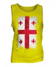 Georgia Grunge Flag Mens Vest