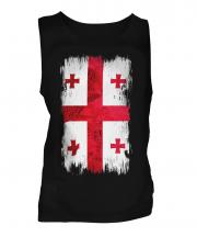 Georgia Grunge Flag Mens Vest