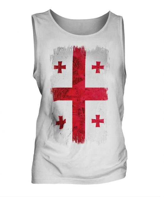 Georgia Grunge Flag Mens Vest