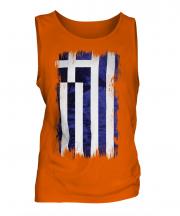 Greece Grunge Flag Mens Vest