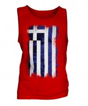 Greece Grunge Flag Mens Vest