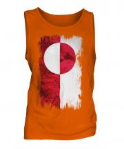 Greenland Grunge Flag Mens Vest