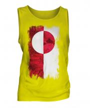 Greenland Grunge Flag Mens Vest