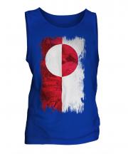 Greenland Grunge Flag Mens Vest