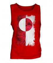 Greenland Grunge Flag Mens Vest
