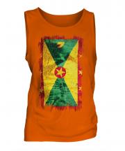 Grenada Grunge Flag Mens Vest